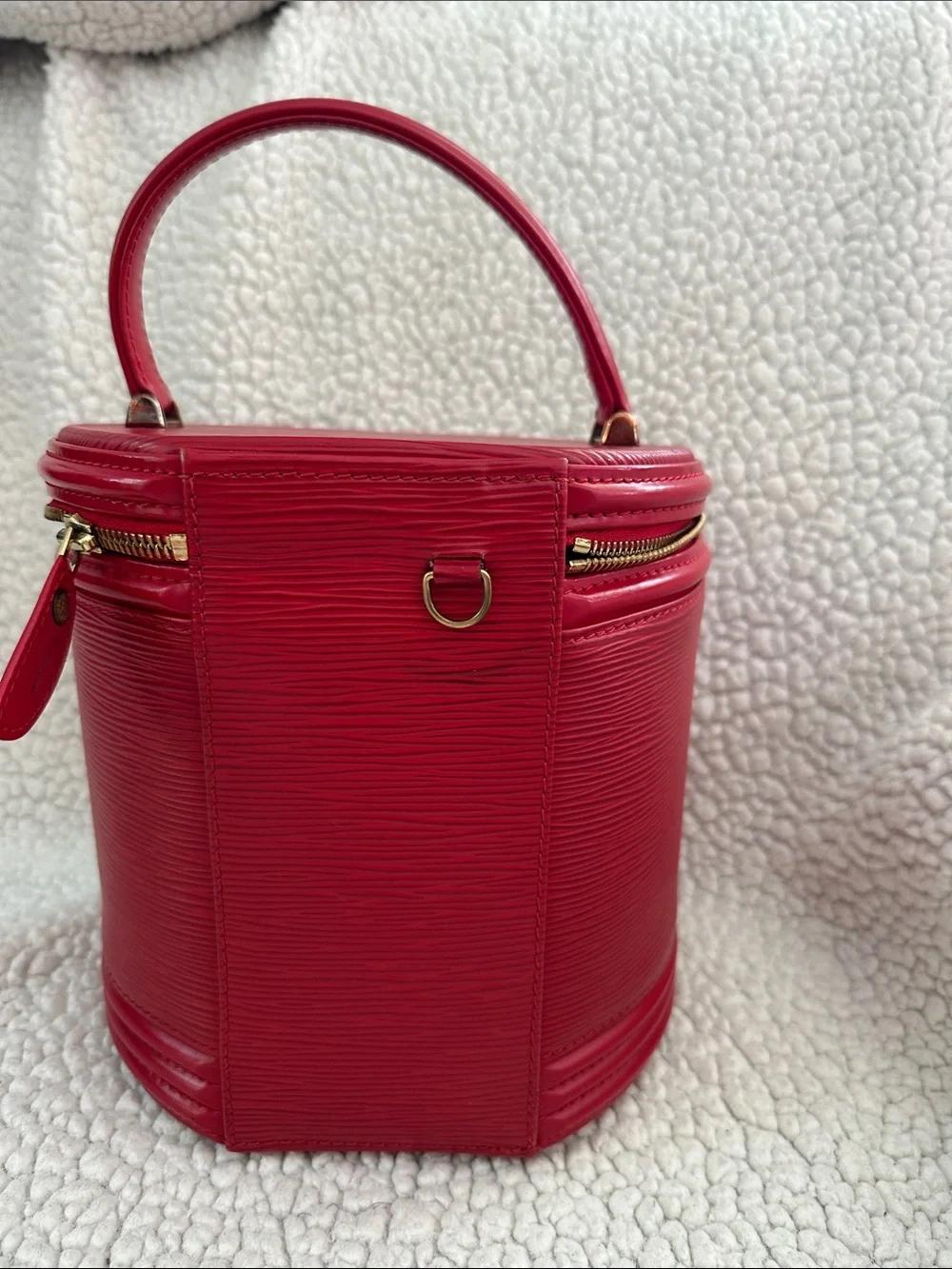 Louis Vuitton Cannes Castillan Red Epi Leather Top-Handle Bag vintage with CoA